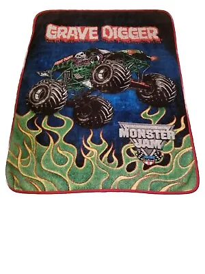 GRAVE DIGGER Monster Jam Fleece Blanket Throw 58 X45  • $25