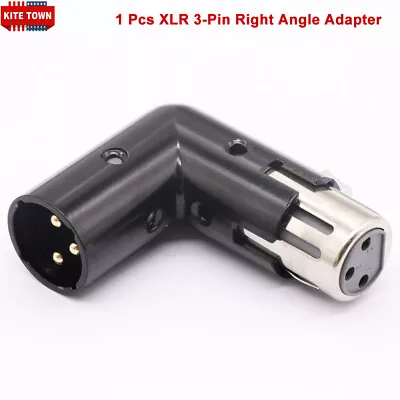 3-Pin XLR Right Angle Adapter Dual Male And Female Adjustable 4 Angle Positions • $13.29