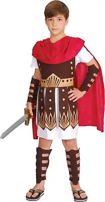 Child Roman Centurion Gladiator Army Soldier Boys Fancy Dress Costume Ages 5-13 • £11.99