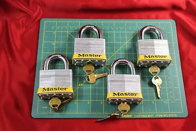 Master Lock Padlock No.15 - Lot Of 4 - Keyed Non-Alike • $69.95