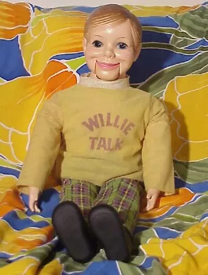 WILLIE TALK 24  Ventriloquist Dummy 1973 Horsman Doll - MOUTH DOESN'T WORK - W1 • $49.99