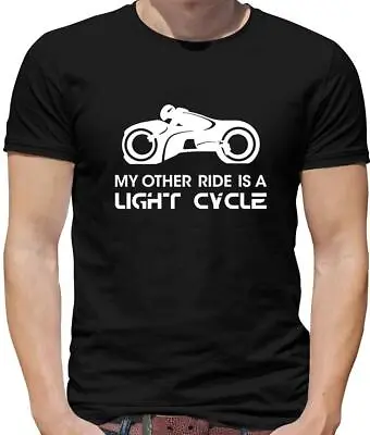 My Other Ride Is A Light Cycle Mens T-Shirt - Tron - Film - Kevin Flynn - Hacker • £13.95