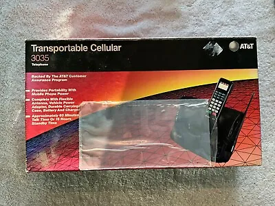 Vintage AT&T Transportable Cellular 3035 Bag / Portable Telephone + Accessories • $19.99