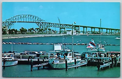 Vintage Postcard - Fishing Charter & Pleasure Boats -  Corpus Christi Texas - TX • $3.50