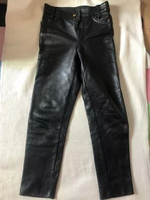 Vanson Leather Pants Black Made In USA Men's Size 28 Used From Japan • $152.58