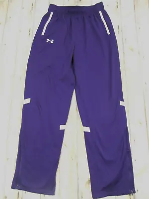 Under Armour Track Pants Mens Medium Purple Pockets Pull On • $17.42