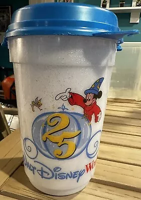 1996 Walt Disney World Mickey Popcorn Bucket Magic Kingdom 25th Anniversary   • $20