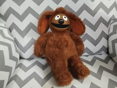 Vintage Muppets Rowlf The Dog Brown Vinyl Face Plush 11  Scuffed • $65