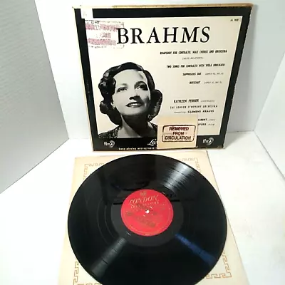 JOHANNES BRAHMS London Symphony Orchestra Vintage Vinyl Record Album LL 903 • $12