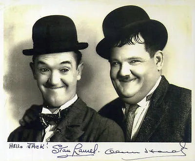 STAN LAUREL & OLIVER HARDY Autographed Photograph - Comedy Film Actors Preprint • £5