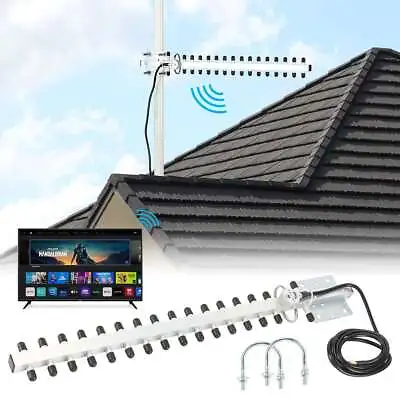 Yagi WiFi Antenna 2.4GHz 25dBi Outdoor Directional Signal Wireless Network Card • $13.70