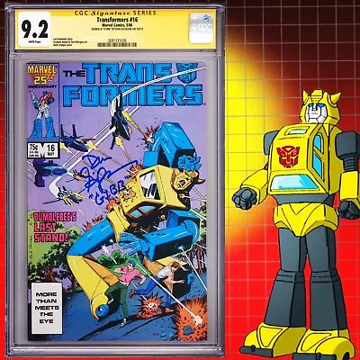 CGC 9.2 SS Transformers #16 Signed By Dan Gilvezan G1 Bumblebee 1986 • $350