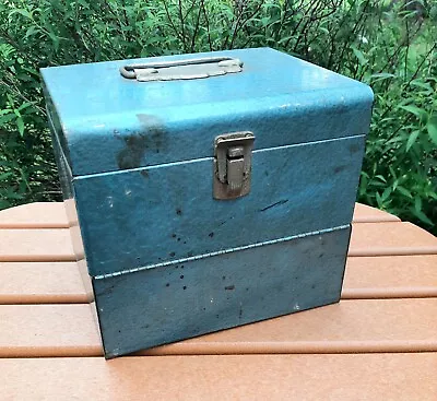 Metal Movie Reel Chest Box Storage Travel Case Film Vintage -Read Description- • $23.97