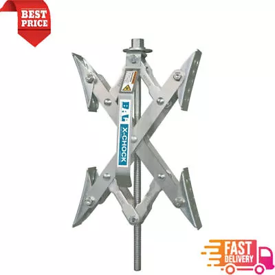 X-Chock Tire Locking Chock Wheel Stabilizer Trailers RV W/Ratchet Wrench Silvery • $70.89