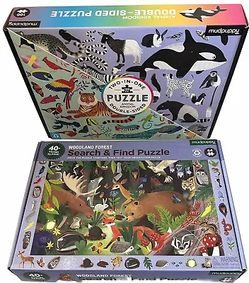 Mudpuppy Animal Puzzles Two-In-One-Lot Of 2 • $12.95