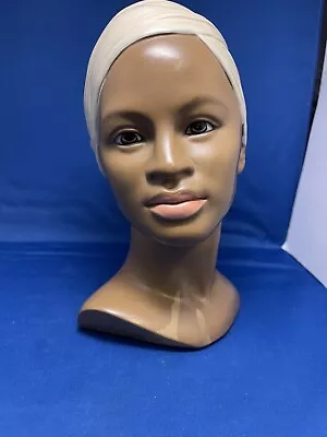 Vintage Marwal Chalkware  Woman With Turban Head Bust • $25