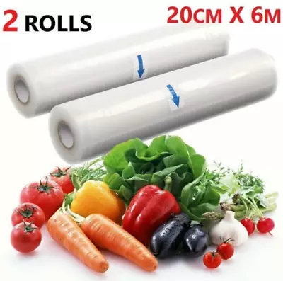 £8.75 • Buy Vacuum Food Sealer Rolls 20cm X 6m Textured Packs Of 2 - Vac Sealer Sous Vide UK