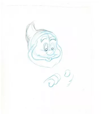 Walt Disney's Snow White 2 Dwarfs Lot Original Animation Art Production Drawing • $149.99