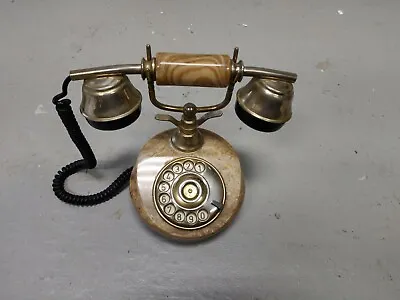 Vintage Retro Marble Rotary Phone Faux Vintage Phone • $59.99