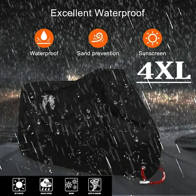 XXXXL Motorcycle Cover Waterproof For Harley Davidson Rain Snow Wind Protector • $33.99