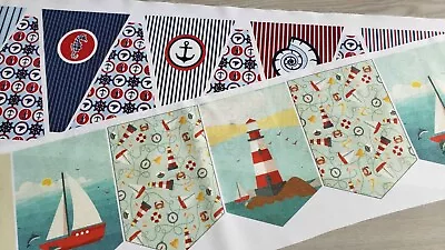 Outdoor / Indoor Bunting Nautical Theme Bunting Flags Panel DIY Fabric Panel • £9.20