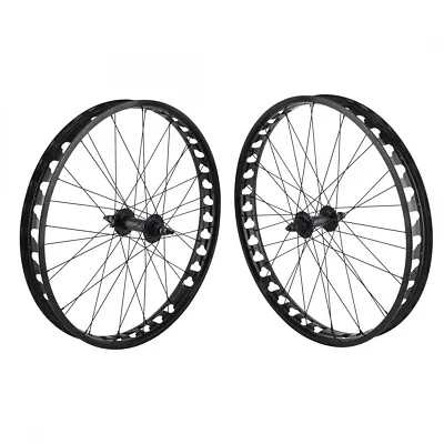 SE Bikes 26in Fat Wheelset Rim Front / Disc Rear Black 36H 1-spd 135/170mm • $461.56