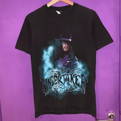 Titian Sports WWF WWE The Undertaker Graphic Mist T-Shirt Black Purple • £85