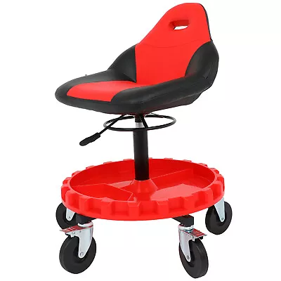 5 Casters 400Lbs Rolling Garage Stool Adjustable Mechanic Work Shop Seat New • $83.87