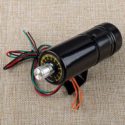 Black 1000-11000 RPM Adjustable Warning Tachometer Gauge Shift Light Red LED 12V • $26.07