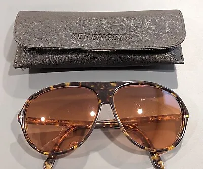 ☀️Vtg SERENGETI DRIVERS 5130 L Tortoise Sunglasses & Case Corning Optics Japan • $142.49