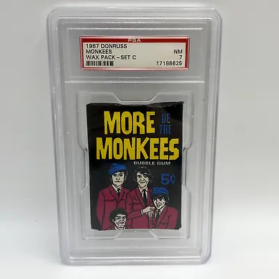 1967 More Of The Monkees PSA 7 Set C WAX Pack • $299.99