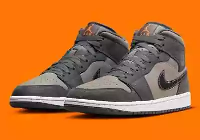 Nike Air Jordan 1 Mid 'Night Stadium' Orange Grey FQ8338-017 Mens & GS Sizes New • $109.97