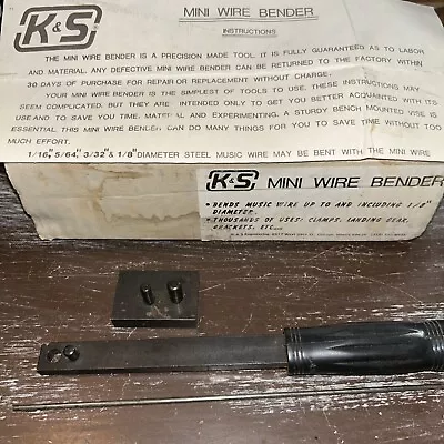 K&S Mini Wire Bender RC Airplane Wire Bender RC Tools Stock #323 W/BoxInstruct • $27.95