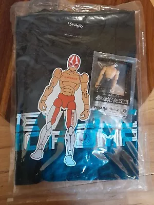 Masked Devilock Large Tshirt With Mi Takara Figure New Japan Pro Wrestling Ref#2 • £39.99