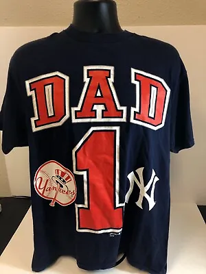 Yankees Number One Dad Vintage Shirt Large 1998 J1 • $19.99