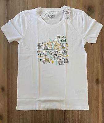 J. Crew Factory Women’s  Map Of Rome  Collector's T Shirt  - White - NWT • $34.99