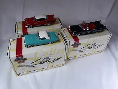 3 Dinky Matchbox Collectables 1955 Ford Thunderbird/Chevy Bel Air/1959 Cadillac • $99