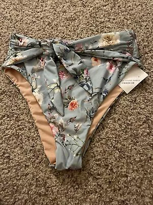 Vicious Young Babes Women's High Waist Bow Tie Swim Bikini Bottom Size S NWT • $20