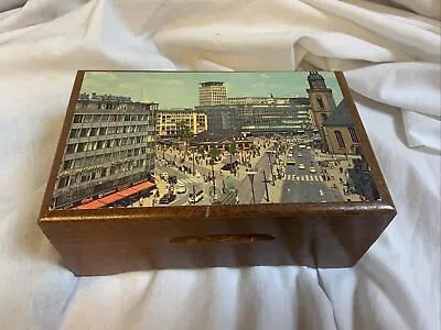 Swiss Musical Movement Wood Trinket Box.  Swedish Rhapsody • $19.95