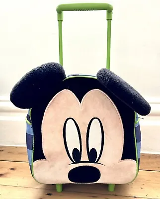 Disney Store Mickey Mouse Kids Travel Trolley Bag Cabin Case On Wheels Luggage • £15