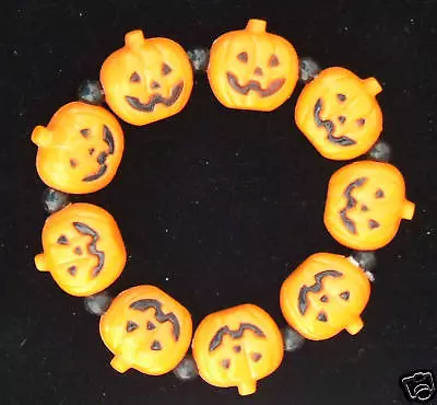 Mardi Gras ORANGE PUMKINS New Orleans Bracelet Pumpkin • $4.95