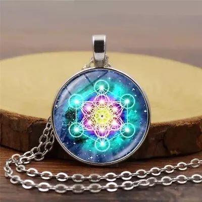 $5.99 • Buy Metatron Spiritual Sacred Geometry Chakra Spiritual Pendant Necklace 22in Chain