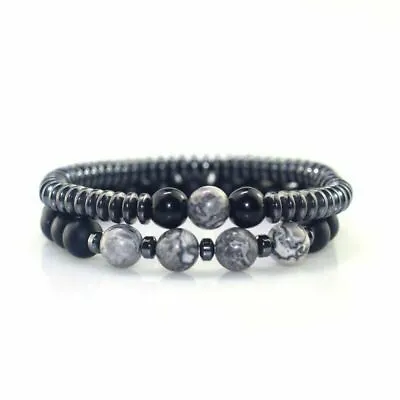 Magnetic Healing Bracelet Hematite Bead Bangle Arthritis Pain Relief Lab-Created • $3.99