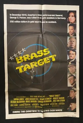 Brass Target Original One Sheet Movie Poster Advance Cassavetes • $29.75