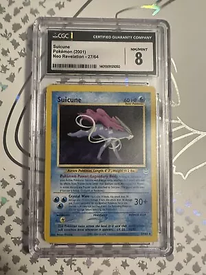 2001 Pokemon Neo Revelation Suicune 27/64 Unlimited PSA 8 NM-MT • $30