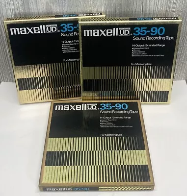 Maxell UD 35-90 Reel Tape Lot Of Three(3) Used Tapes • $39.50