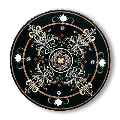 18  Table Marble Inlay Top Pietra Dura Home Flower Coffee Dining Decor B169 • $476