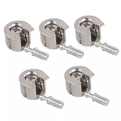 Furniture Cam Lock Fasteners White Shelf Bracket Locking Cam Fitting Bolt Dowel • £9.18