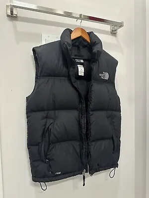 The North Face Vintage Nuptse 700 Down Fill Puffer Vest Mens Medium Black • $99