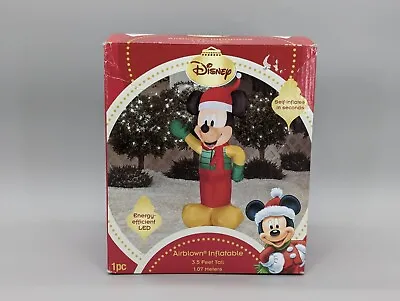Gemmy 2012 Christmas Disney 3.5' Mickey Mouse Waving Airblown Yard Inflatable • $40